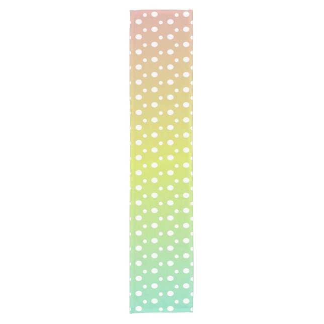 Colourful rainbow bubble gradient   short table runner (Front)