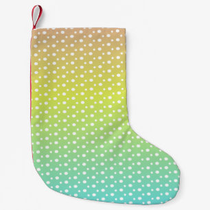 Colourful rainbow bubble gradient small christmas stocking
