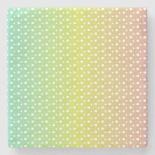 Colourful rainbow bubble gradient stone coaster