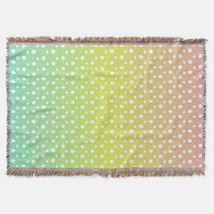 Colourful rainbow bubble gradient throw blanket