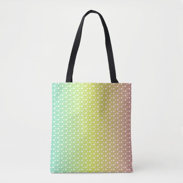 Colourful rainbow bubble gradient tote bag (Front)