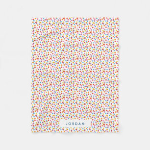 Colourful Rainbow Bubble Gum Candy Personalized  Fleece Blanket