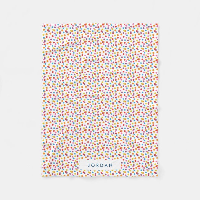 Colourful Rainbow Bubble Gum Candy Personalized  Fleece Blanket (Front)