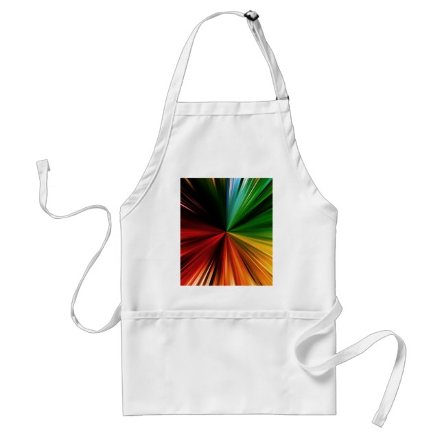 Colourful Rainbow Burst Abstract Digital Art Desig Standard Apron (Front)