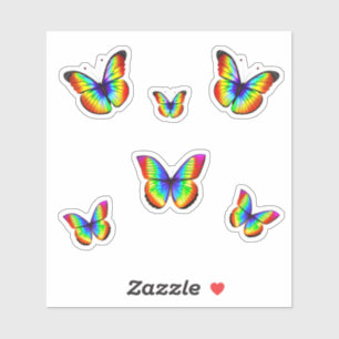 Colourful Rainbow Butterfly Decals for cars