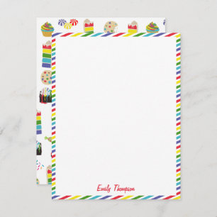 Colourful Rainbow Cake Desserts & Sprinkles Kids Card