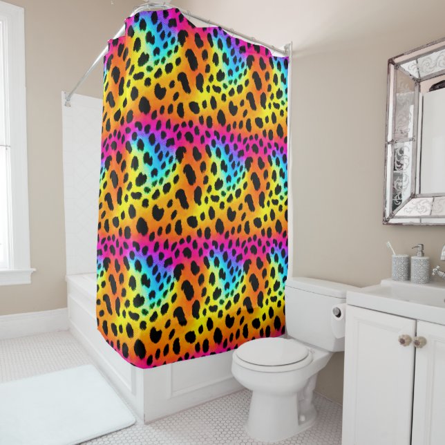 Colourful Rainbow Cheetah Seamless Pattern    (In Situ)