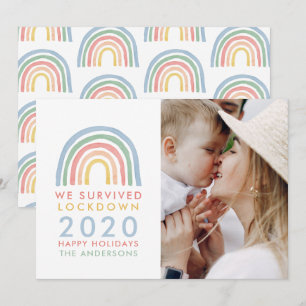 Colourful rainbow Christmas we survived lockdown