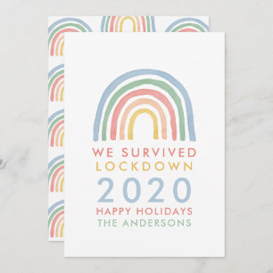 Colourful rainbow Christmas we survived lockdown