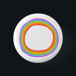 Colourful  Rainbow Circle CUSTOM 1 Inch Round Button<br><div class="desc">Decorate your outfit with this cool art button. Makes a great  gift! You can customize it,  change colours,  fonts,  and add text too. Check my shop for lots more colours and patterns! Let me know if you'd like something custom too.</div>