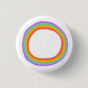 Colourful  Rainbow Circle CUSTOM 1 Inch Round Button