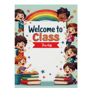 Colourful Rainbow Classroom Wall Art