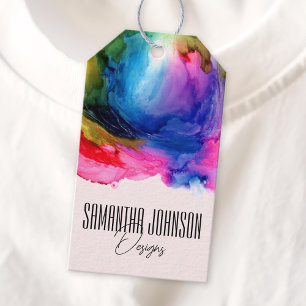 Colourful Rainbow Clothing Business Hang Tag