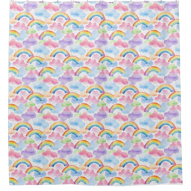 Colourful Rainbow, Cloud, and Star Pattern (Front)