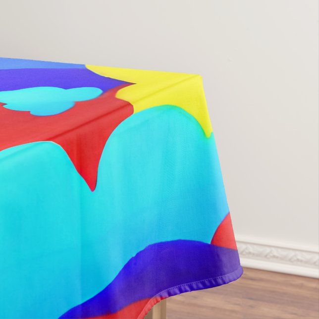 Colourful Rainbow Clouds Kids Pattern   Tablecloth (In Situ)