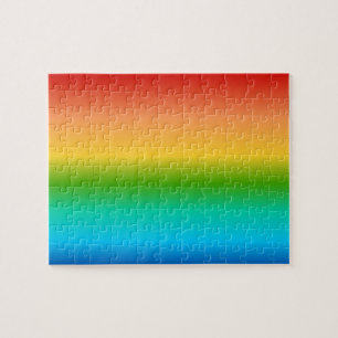 Colourful Rainbow colour gradient Jigsaw Puzzle