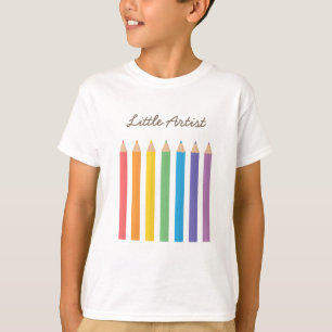 Colourful Rainbow Colouring Pencils School Kids T-Shirt