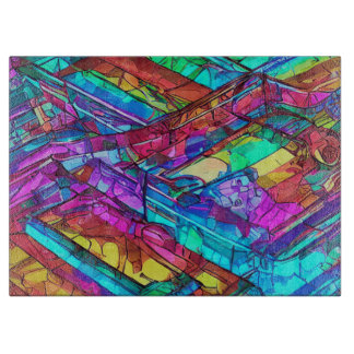 Colourful Rainbow Colours Cutting Board