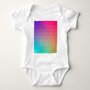 Colourful Rainbow Colours Gradient Design Baby Bodysuit