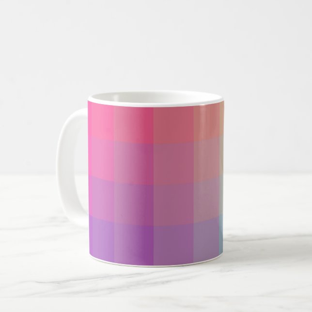 Colourful Rainbow Colours Gradient Design Coffee Mug (Front Left)