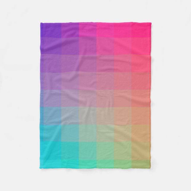 Colourful Rainbow Colours Gradient Design Fleece Blanket (Front)