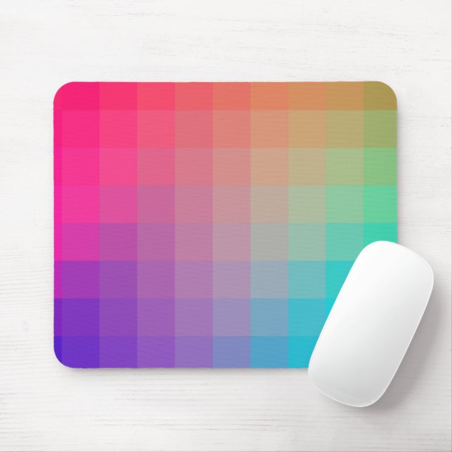Colourful Rainbow Colours Gradient Design Mouse Pad (With Mouse)