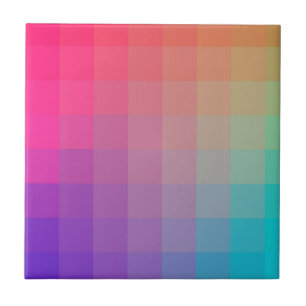 Colourful Rainbow Colours Gradient Design Tile
