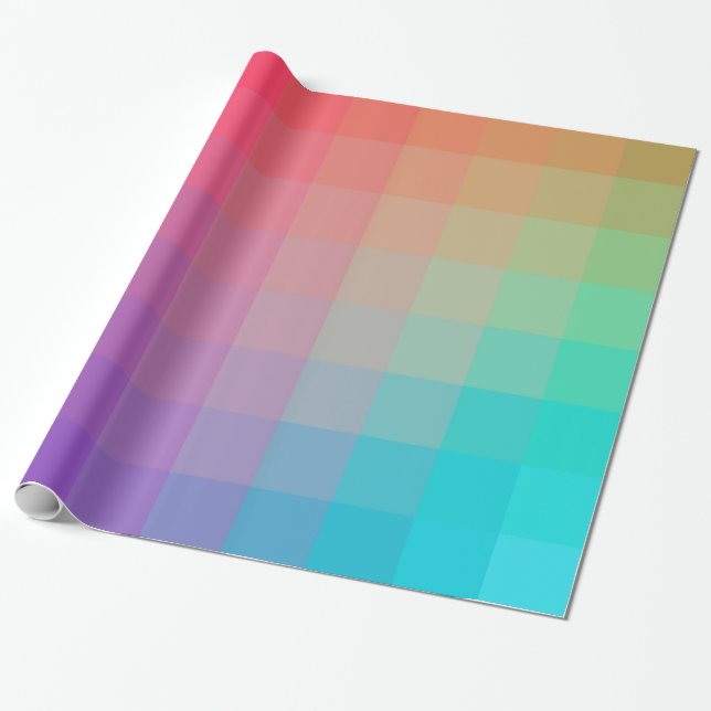 Colourful Rainbow Colours Gradient Design Wrapping Paper (Unrolled)