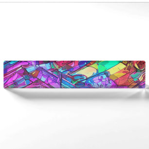 Colourful Rainbow Colours Nameplate