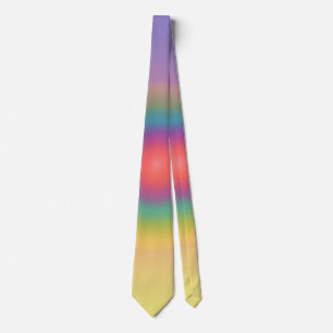 Colourful Rainbow Concentric Circle Space  Tie