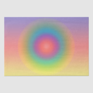 Colourful Rainbow Concentric Circle Space  Tissue Paper