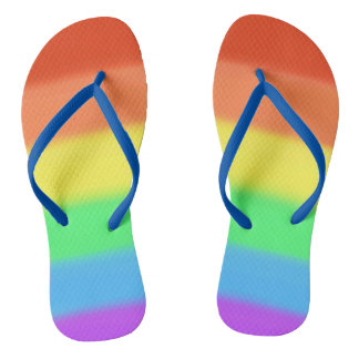 Colourful Rainbow Custom FlipFlops