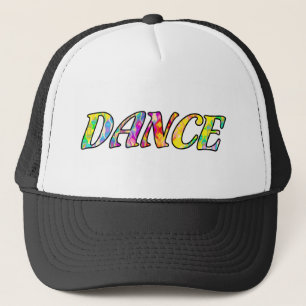 Colourful Rainbow Dance Typography Design Trucker Hat