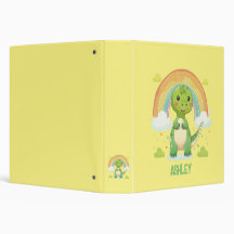 Colourful Rainbow Dino With Kids Name