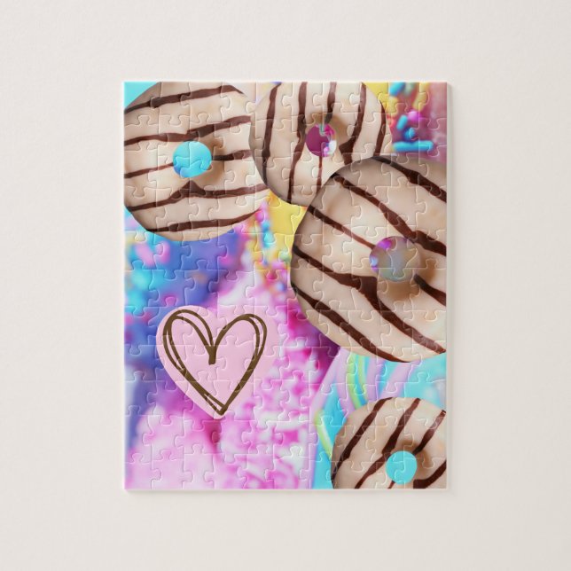 Colourful Rainbow Doughnut Puzzle (Vertical)