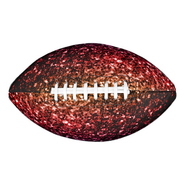 Colourful Rainbow faux glitter sparkles bling Football (Front)