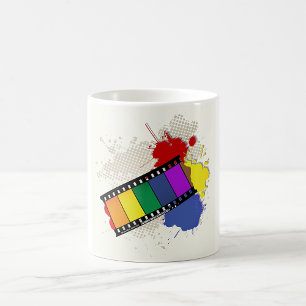 Colourful Rainbow Filmstrip Pop Art Coffee Mug