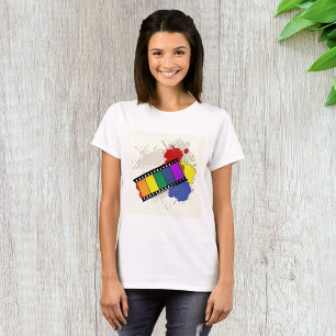 Colourful Rainbow Filmstrip Pop Art T-Shirt