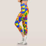 Colourful Rainbow Fun Camouflage Camo Capri Leggings<br><div class="desc">This design may be personalized by choosing the customize option to add text or make other changes. If this product has the option to transfer the design to another item, please make sure to adjust the design to fit if needed. Contact me at colorflowcreations@gmail.com if you wish to have this...</div>
