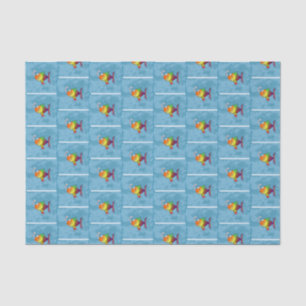 Colourful Rainbow Fun Smiling Cute Fish Tissue Paper
