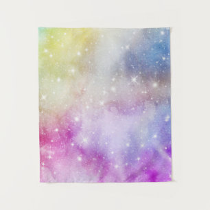 Colourful Rainbow Galaxy Pattern Tapestry