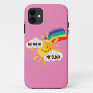 Colourful Rainbow Get Off of My Cloud iPhone 11 Case