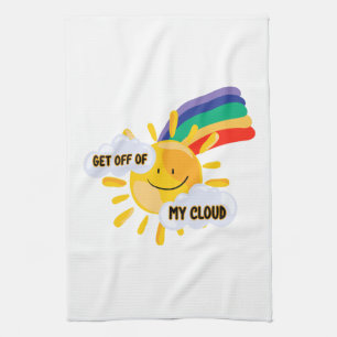 Colourful Rainbow Get Off of My Cloud Kitchen Towel