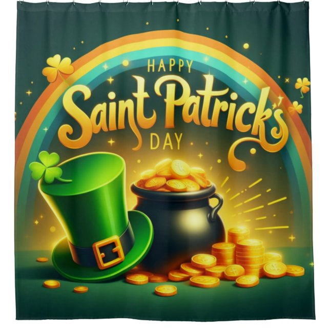 Colourful rainbow gold Saint Patrick's Day (Front)