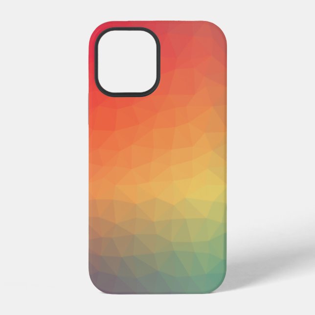 Colourful rainbow gradient geometric iPhone case (Back)