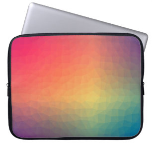 Colourful rainbow gradient geometric laptop sleeve