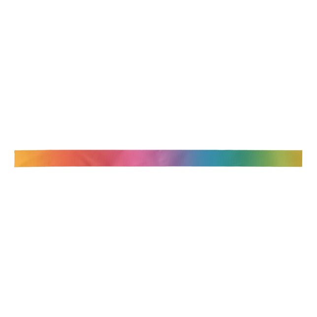 Colourful Rainbow Gradient  Satin Ribbon (Front)