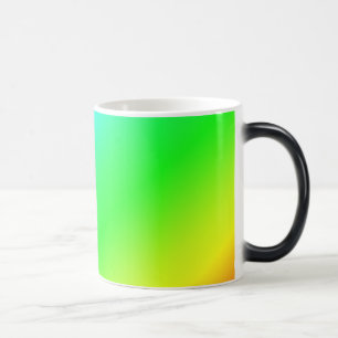 Colourful Rainbow Green Blue Purple Diagonal Blend Magic Mug