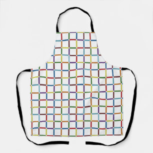 Colourful Rainbow Grid with Negative Space Apron