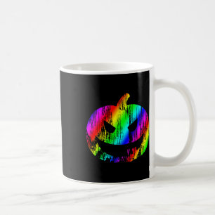 Colourful Rainbow Halloween Jack O Lantern Pumpkin Coffee Mug